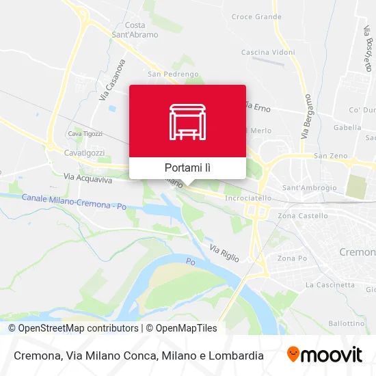 Mappa Cremona, Via Milano Conca