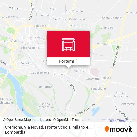 Mappa Cremona, Via Novati, Fronte Scuola