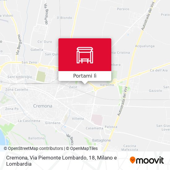 Mappa Cremona, Via Piemonte Lombardo, 18