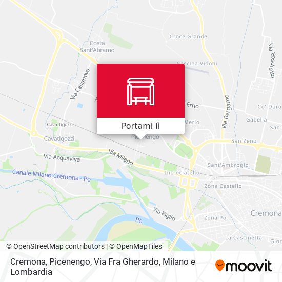 Mappa Cremona, Picenengo, Via Fra Gherardo