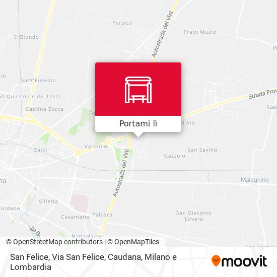 Mappa San Felice, Via San Felice, Caudana
