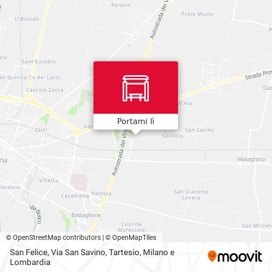 Mappa San Felice, Via San Savino, Tartesio