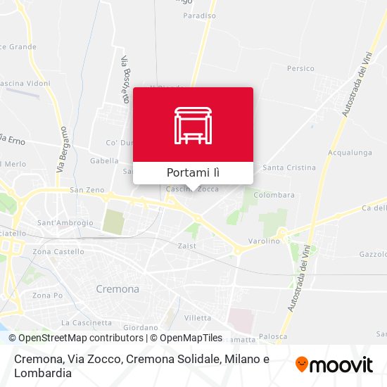 Mappa Cremona, Via Zocco, Cremona Solidale