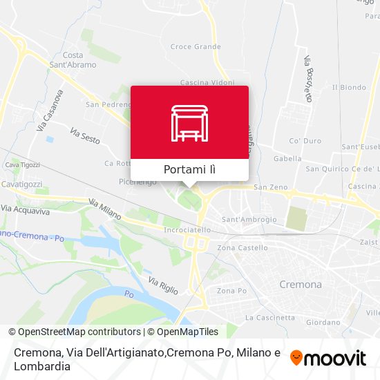 Mappa Cremona, Via Dell'Artigianato,Cremona Po