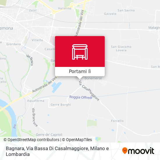 Mappa Bagnara, Via Bassa Di Casalmaggiore