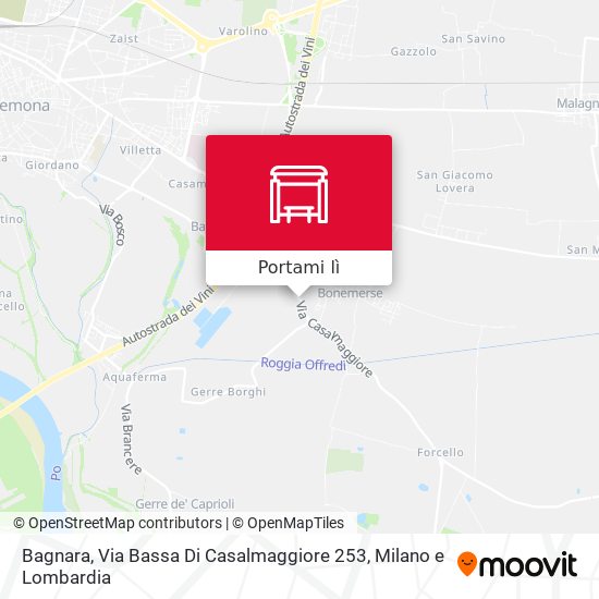 Mappa Bagnara, Via Bassa Di Casalmaggiore 253