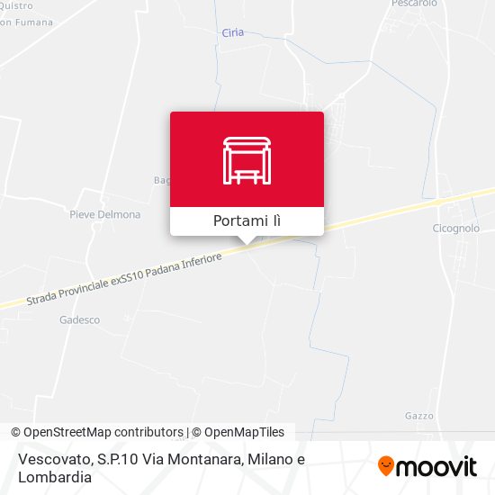 Mappa Vescovato, S.P.10 Via Montanara