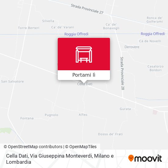Mappa Cella Dati, Via Giuseppina Monteverdi