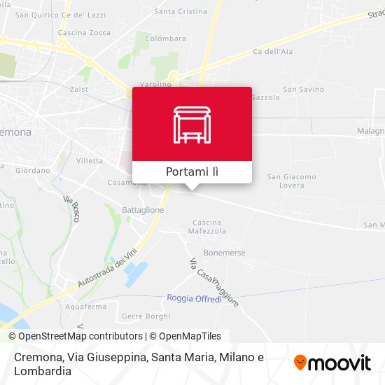 Mappa Cremona, Via Giuseppina, Santa Maria