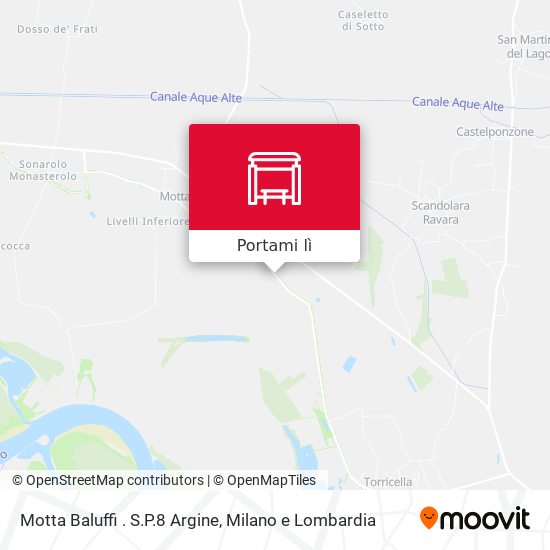 Mappa Motta Baluffi . S.P.8 Argine