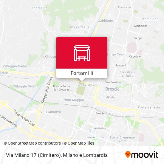 Mappa Via Milano 17 (Cimitero)