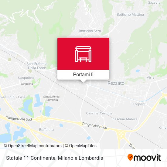 Mappa Statale 11 Continente