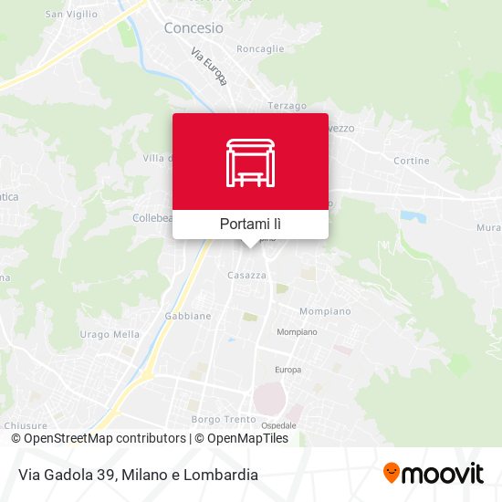 Mappa Via Gadola 39
