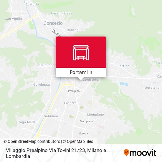 Mappa Villaggio Prealpino Via Tovini 21 / 23