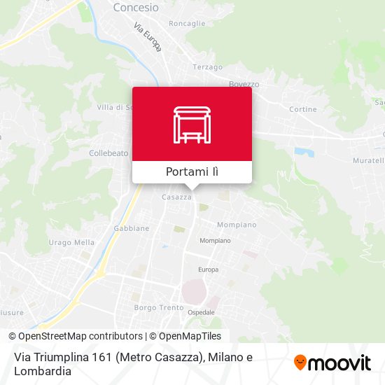 Mappa Via Triumplina 161 (Metro Casazza)