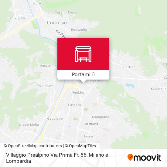 Mappa Villaggio Prealpino Via Prima Fr. 56