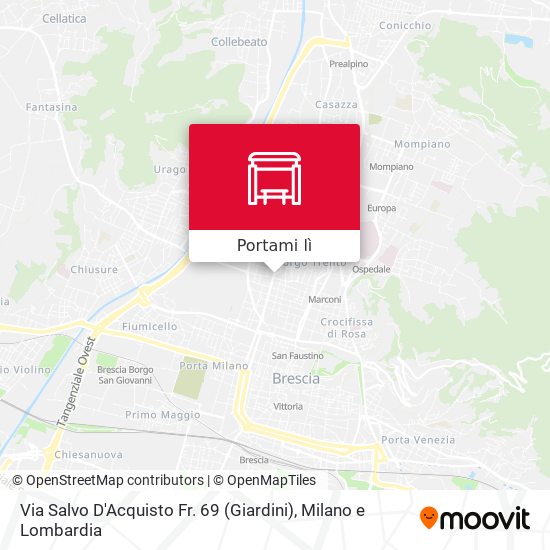 Mappa Via Salvo D'Acquisto Fr. 69 (Giardini)