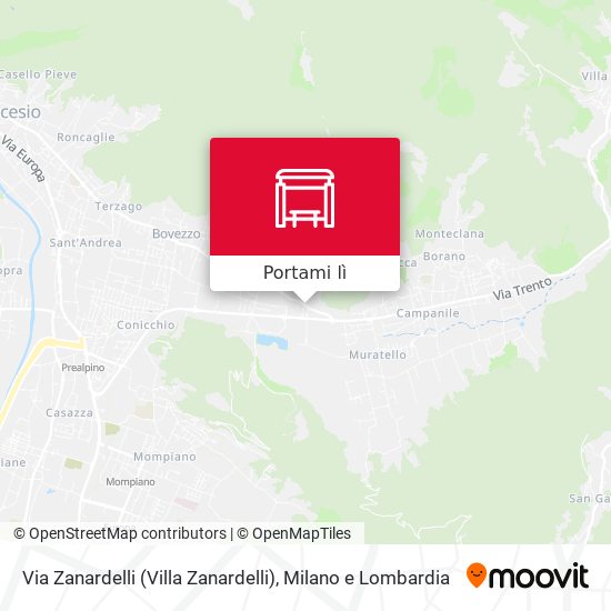 Mappa Via Zanardelli (Villa Zanardelli)