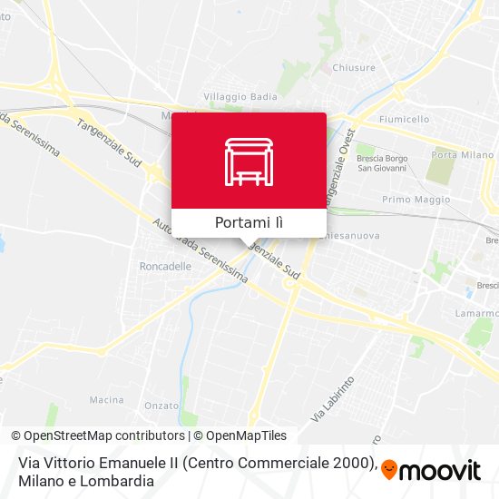 Mappa Via Vittorio Emanuele II (Centro Commerciale 2000)