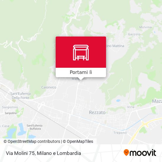 Mappa Via Molini 75