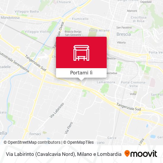 Mappa Via Labirinto (Cavalcavia Nord)