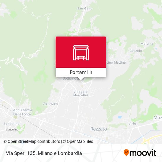 Mappa Via Speri 135