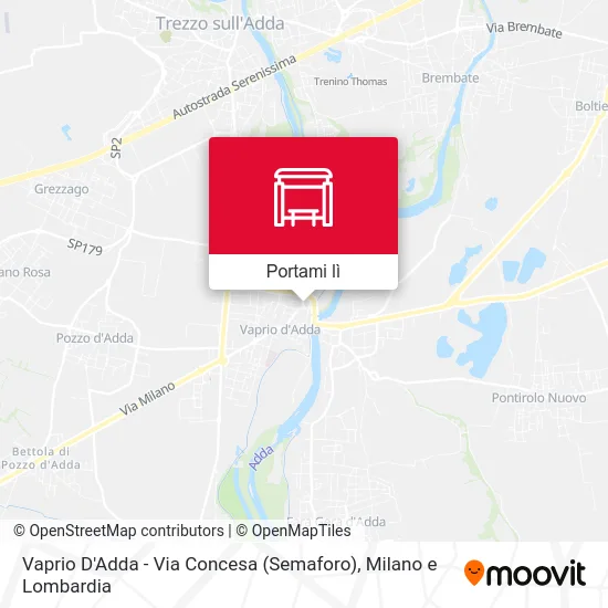 Mappa Vaprio D'Adda - Via Concesa (Semaforo)