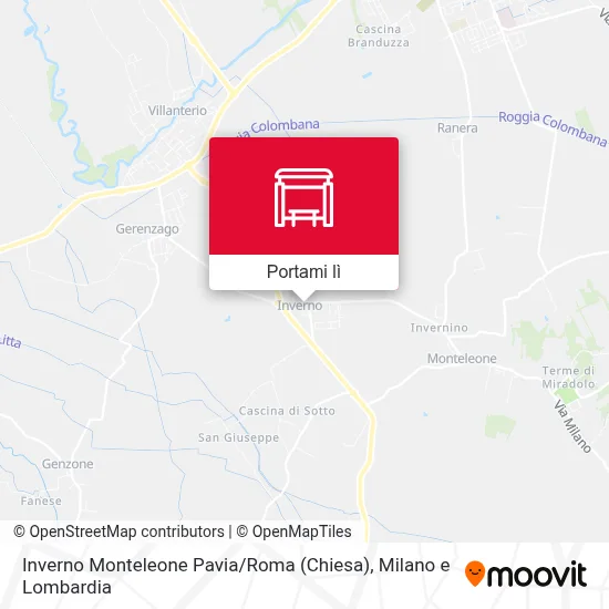 Mappa Inverno Monteleone Pavia / Roma (Chiesa)