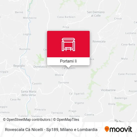Mappa Rovescala Cà Nicelli - Sp189