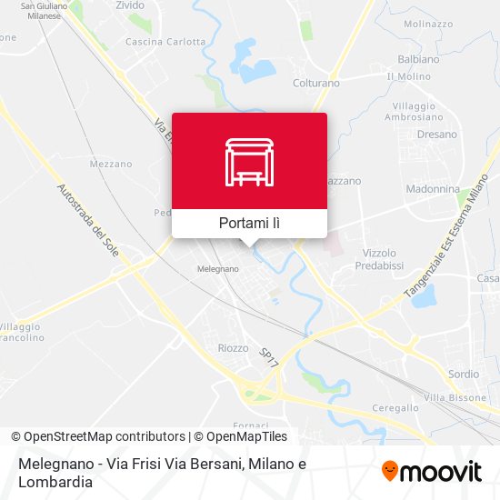 Mappa Melegnano - Via Frisi Via Bersani