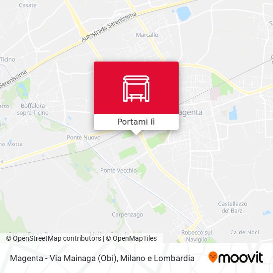 Mappa Magenta - Via Mainaga (Obi)