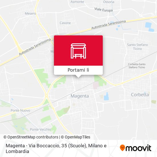 Mappa Magenta - Via Boccaccio, 35 (Scuole)