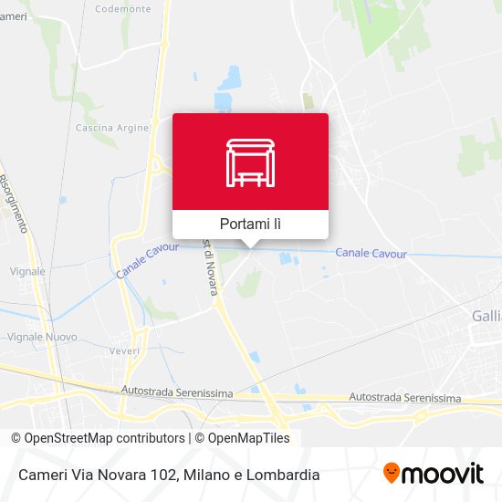 Mappa Cameri Via Novara 102