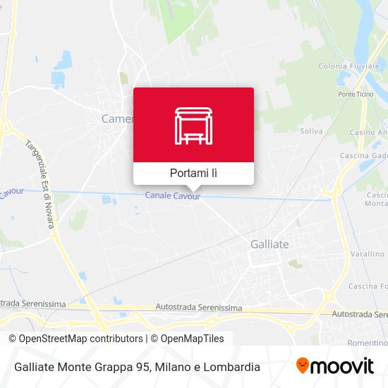 Mappa Galliate Monte Grappa 95