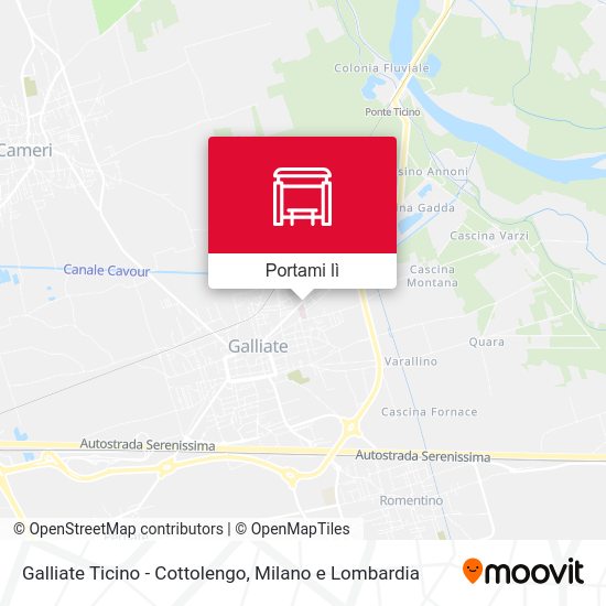 Mappa Galliate Ticino - Cottolengo
