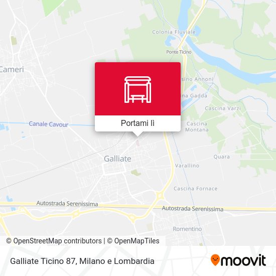 Mappa Galliate Ticino 87
