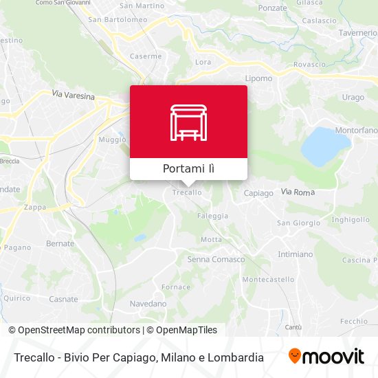Mappa Trecallo - Bivio Per Capiago