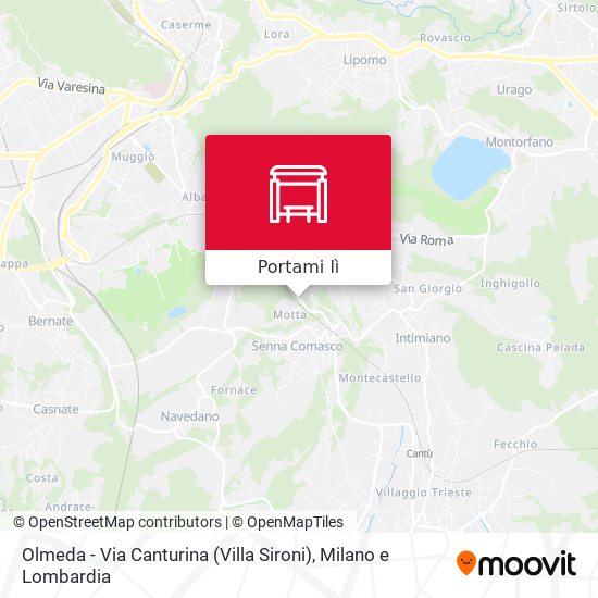 Mappa Olmeda - Via Canturina (Villa Sironi)