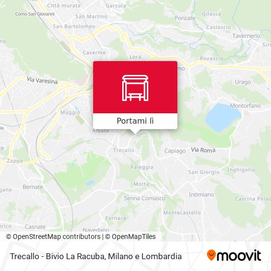 Mappa Trecallo - Bivio La Racuba