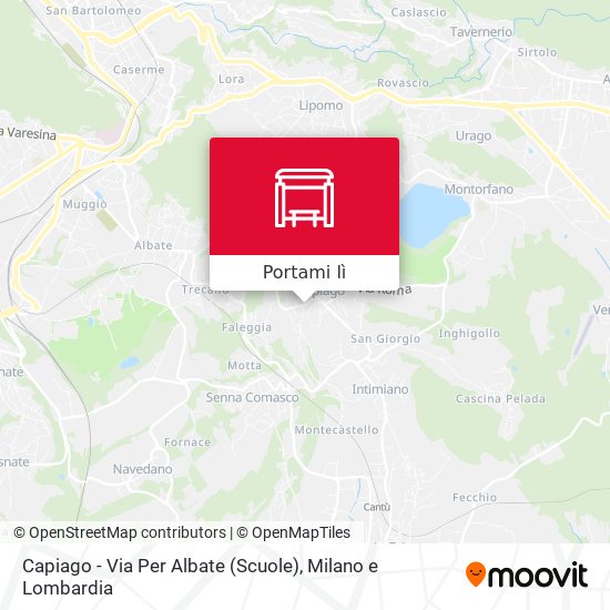 Mappa Capiago - Via Per Albate (Scuole)