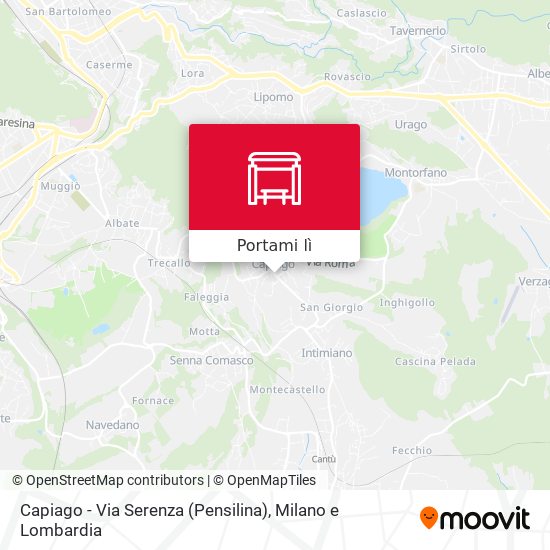 Mappa Capiago - Via Serenza (Pensilina)