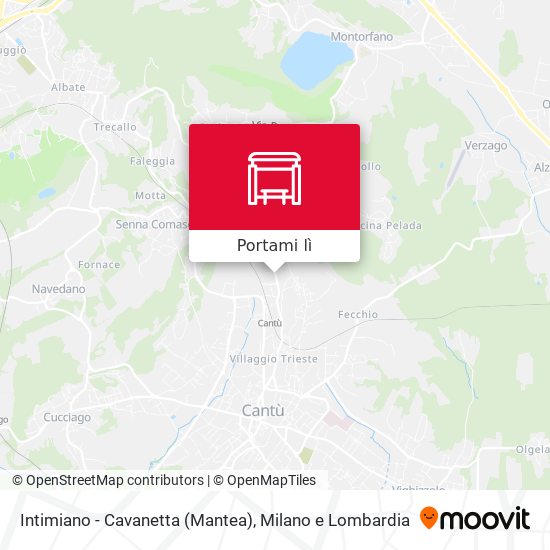 Mappa Intimiano - Cavanetta (Mantea)