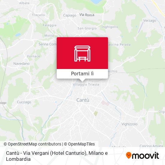Mappa Cantù - Via Vergani (Hotel Canturio)