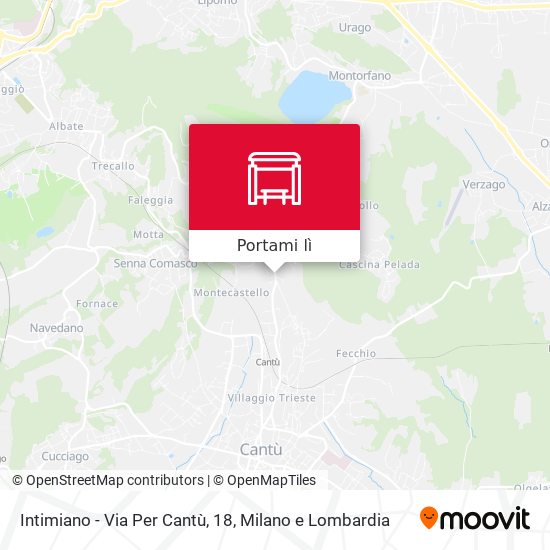 Mappa Intimiano - Via Per Cantù, 18