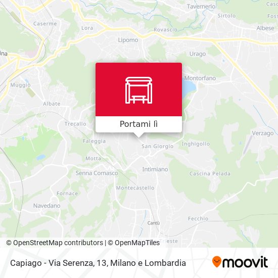 Mappa Capiago - Via Serenza, 13