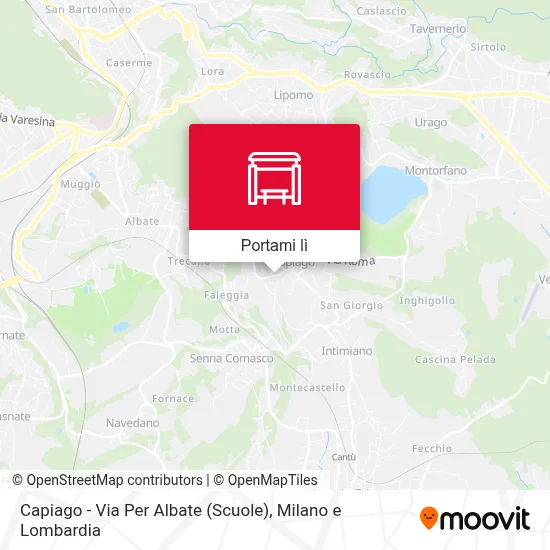 Mappa Capiago - Via Per Albate (Scuole)