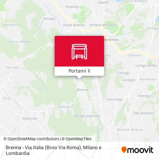 Mappa Brenna - Via Italia (Bivio Via Roma)