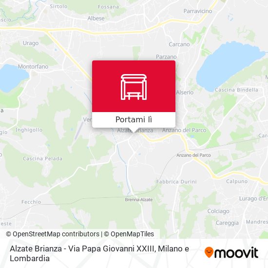 Mappa Alzate Brianza - Via Papa Giovanni XXIII