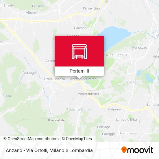 Mappa Anzano - Via Ortelli