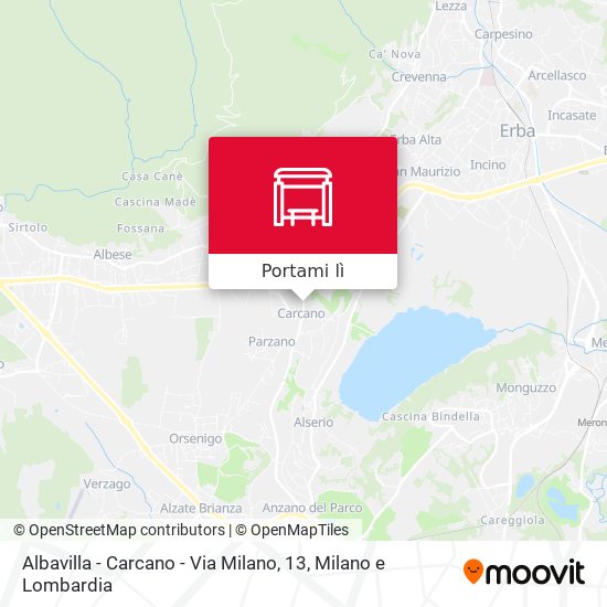 Mappa Albavilla - Carcano - Via Milano, 13